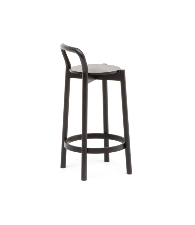 CASTOR COUNTERSTOOL WITH BACKREST LOW