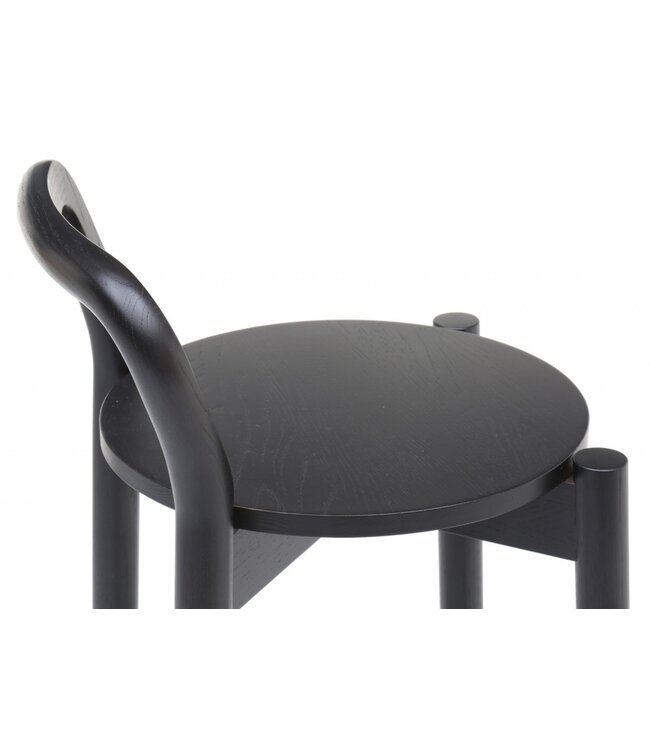 CASTOR COUNTERSTOOL WITH BACKREST LOW