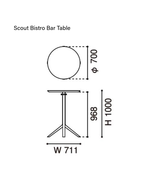 SCOUT BISTRO BAR TABLE