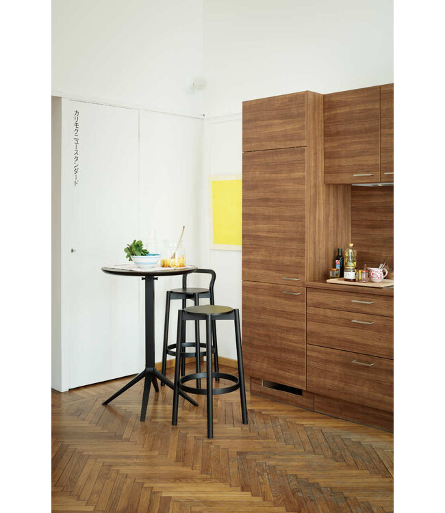 CASTOR BARSTOOL WITH BACKREST HIGH