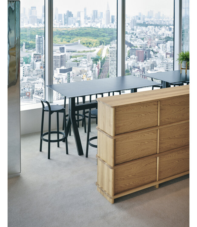 CASTOR BARSTOOL WITH BACKREST HIGH