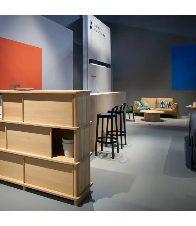 CASTOR BARSTOOL WITH BACKREST HIGH