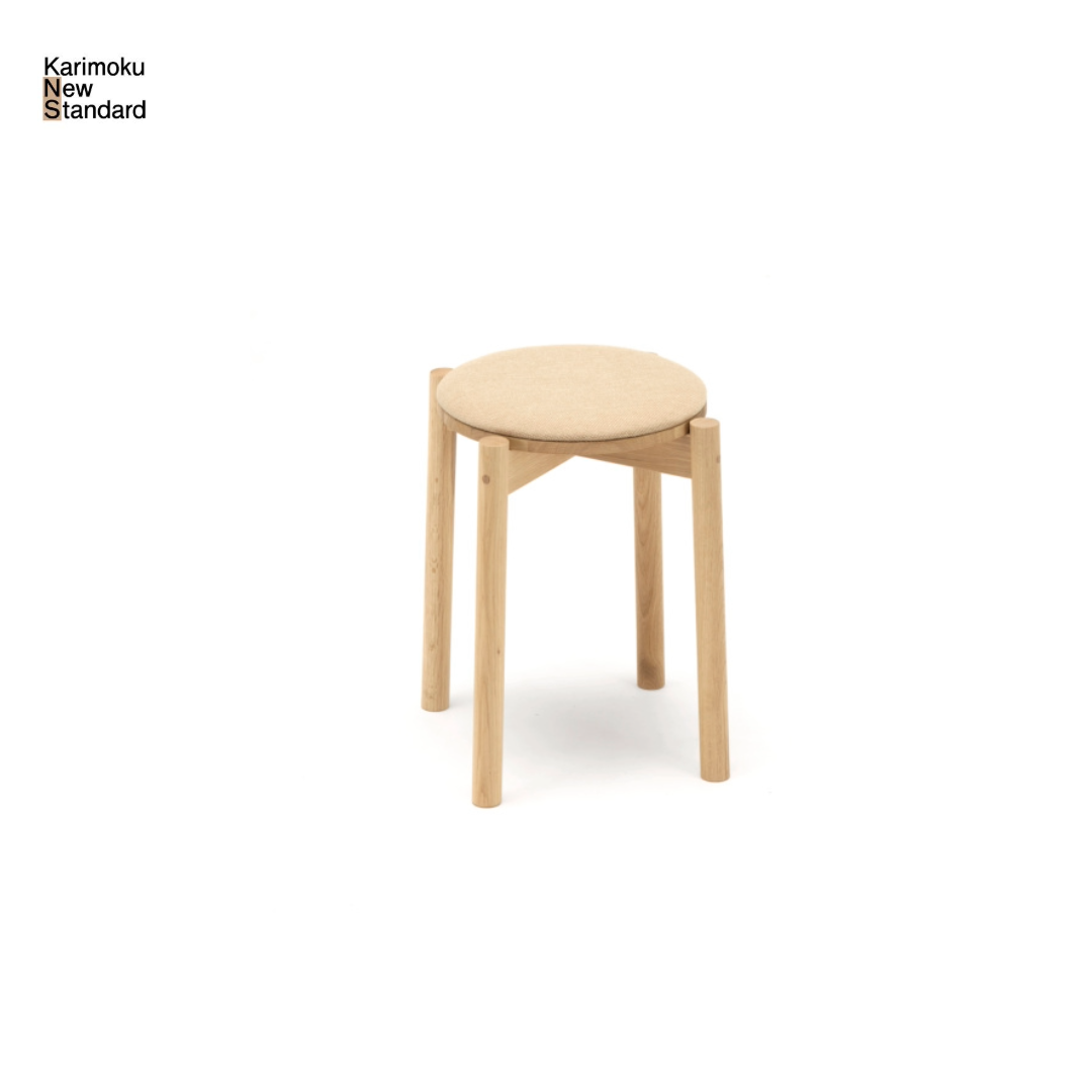 Karimoku New Standard Castor Stool Plus Pad | Japandi Stool