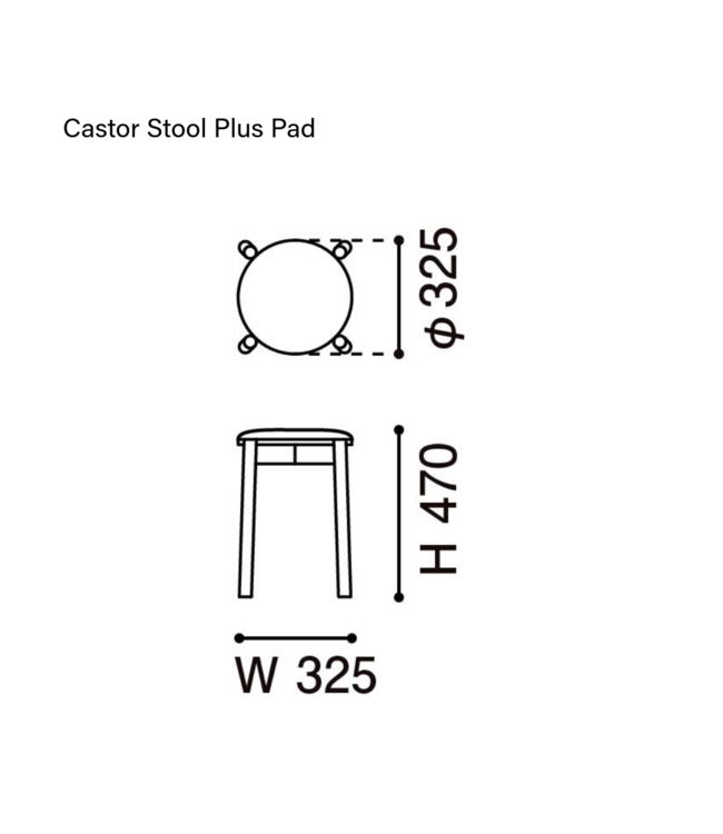 CASTOR STOOL PLUS PAD