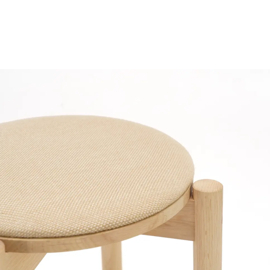 Karimoku New Standard Castor Stool Plus Pad | Japandi Stool Vancouver ...