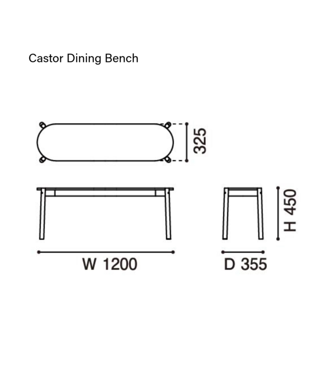 CASTOR DINING BENCH