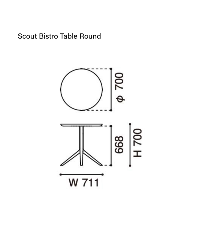 SCOUT BISTRO TABLE ROUND