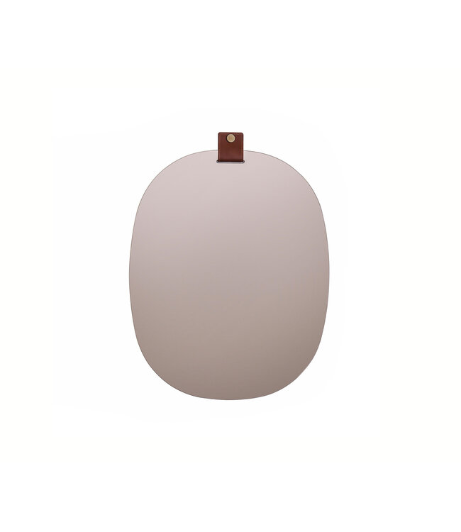 BELTY MIRROR - SM 64 X 88CM COGNAC LEATHER SILVER MIRROR