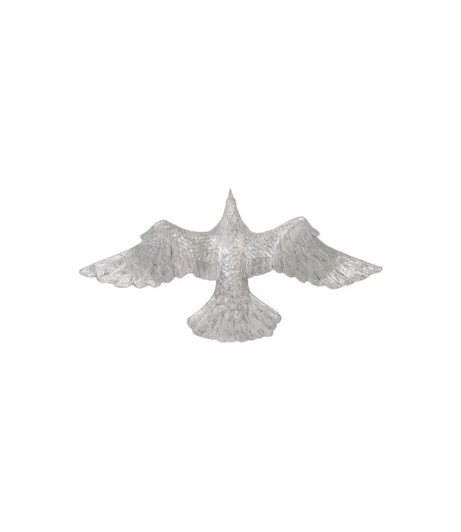 DOVE WALL DECOR - WINGS DOWN - SILVER