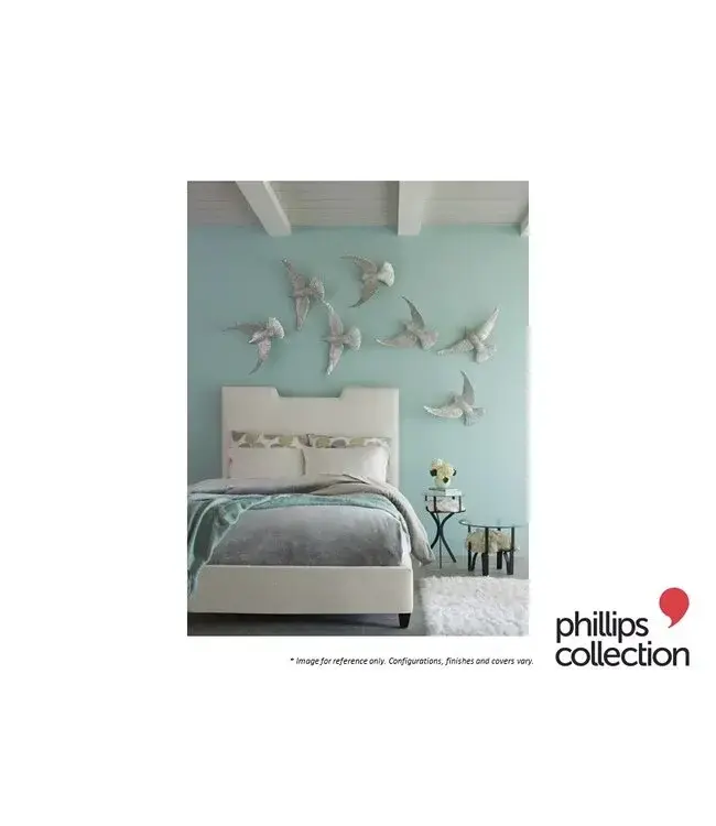 DOVE WALL DECOR - WINGS DOWN - SILVER