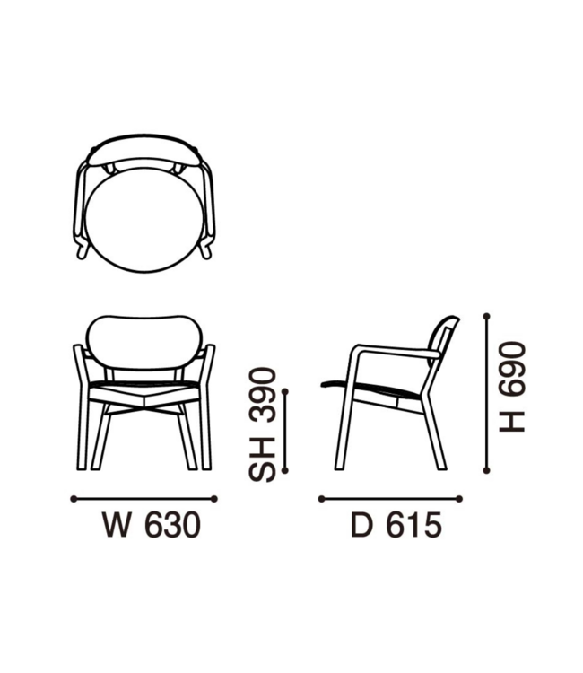 CASTOR LOW CHAIR