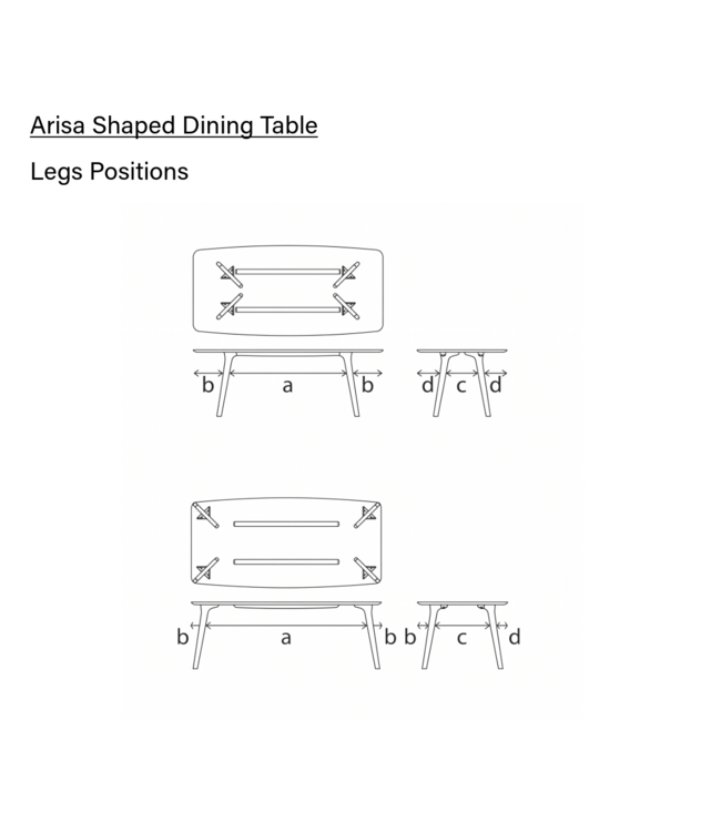 ARISA SHAPED DINING TABLE
