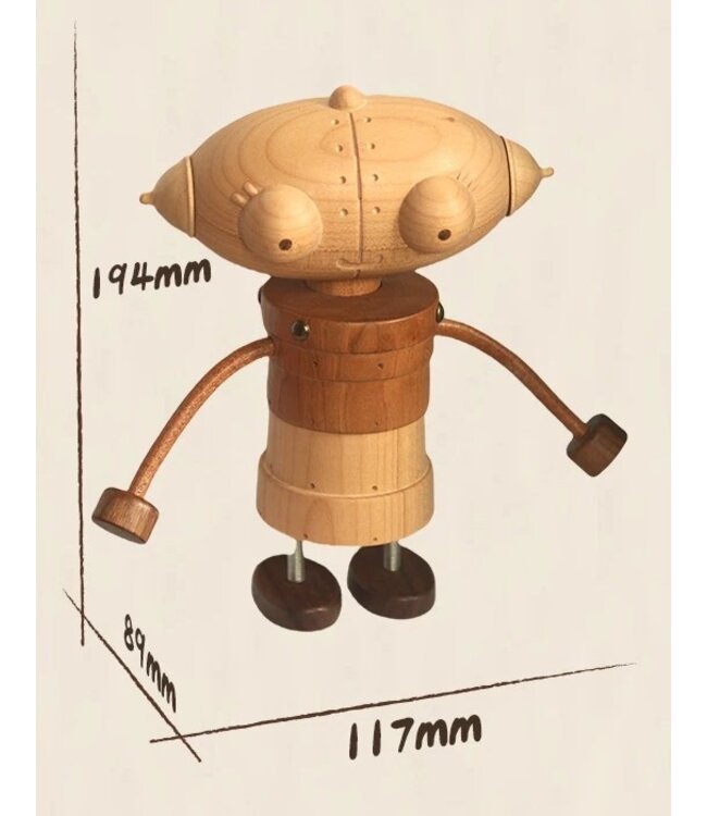 Neo and Luna Wooden Robot