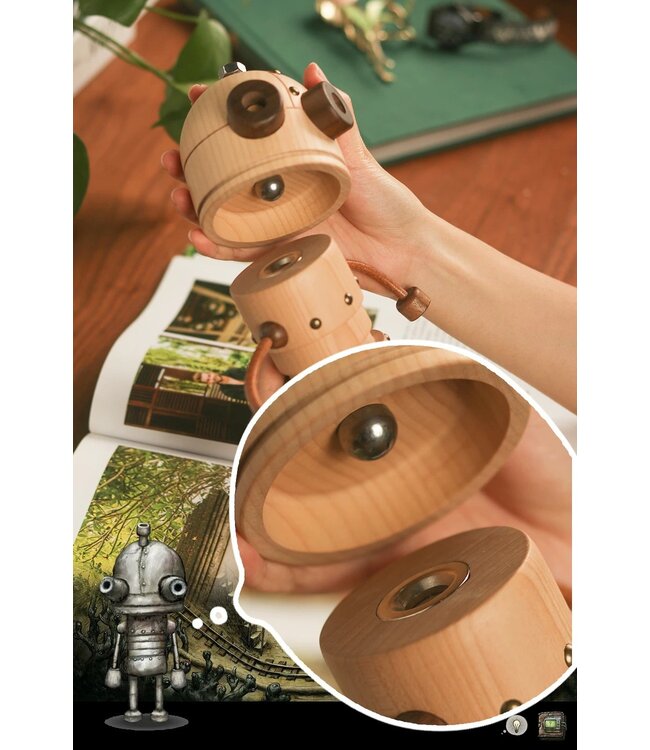 Neo and Luna Wooden Robot