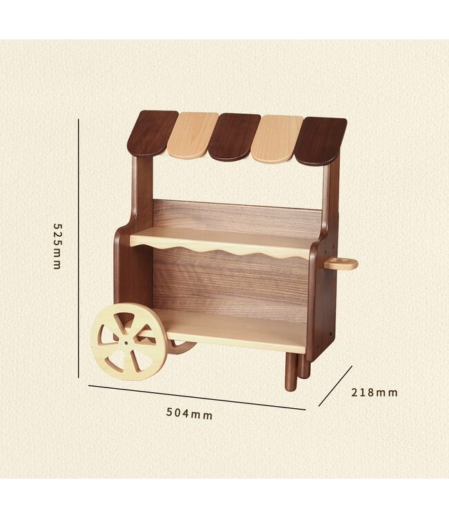 Little Shop Shelf Wooden Display Cart