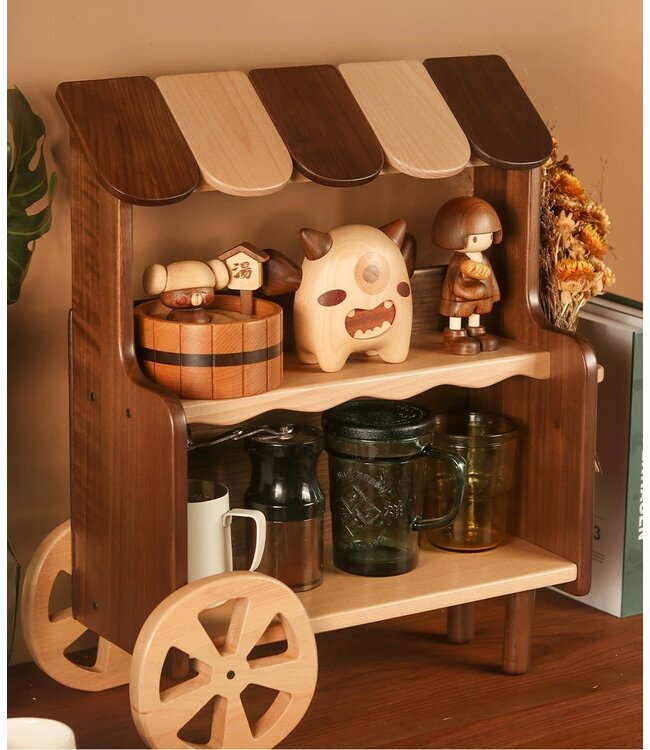 Little Shop Shelf Wooden Display Cart