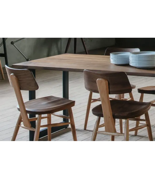 CHIEKO  STOOL - WALNUT AND RED OAK