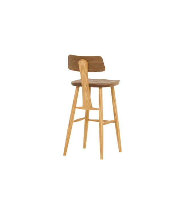 CHIEKO  STOOL - WALNUT AND RED OAK
