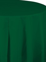 HUNTER GREEN ROUND  PLASTIC TABLE COVER