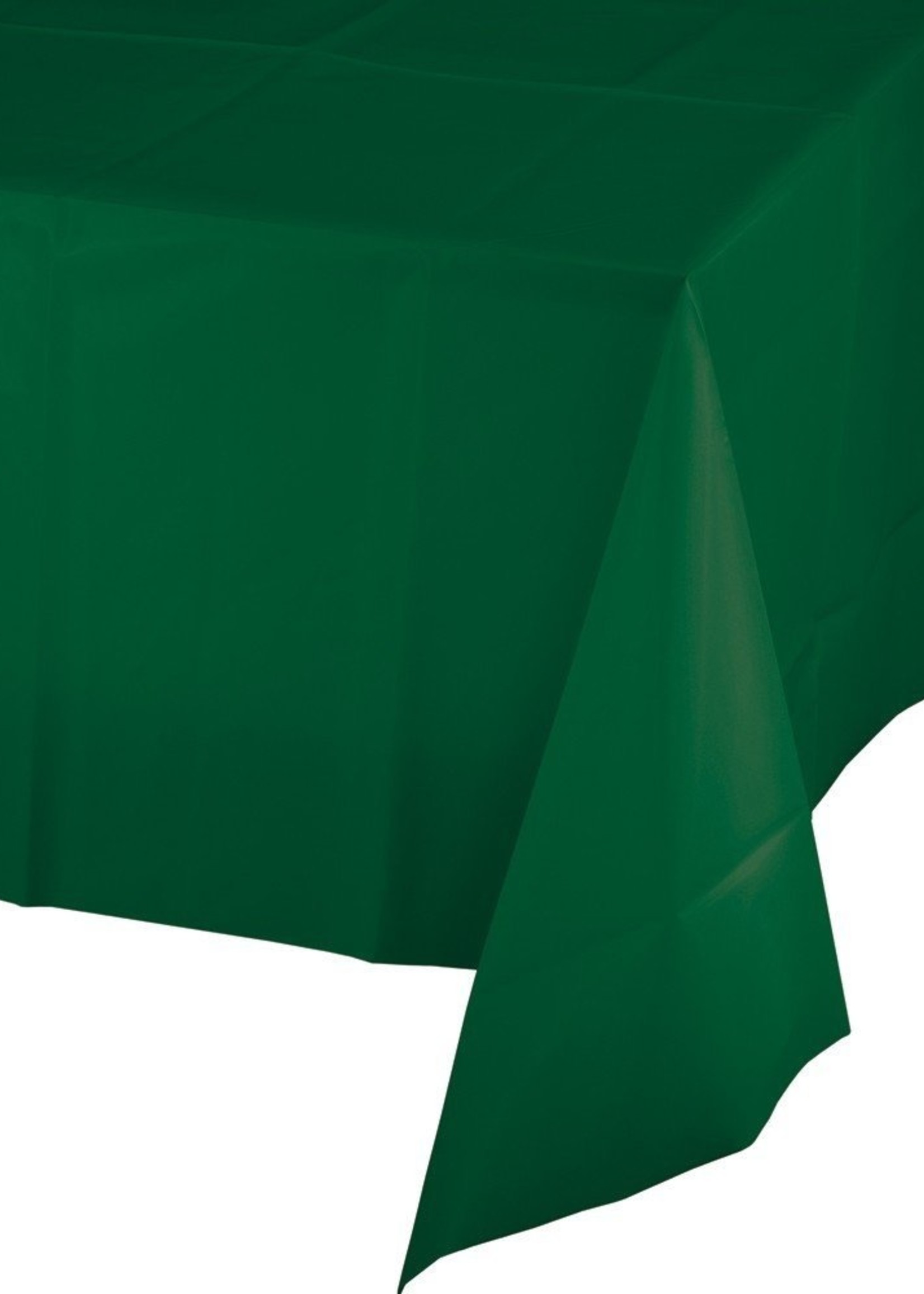 HUNTER GREEN PLASTIC TABLE COVER