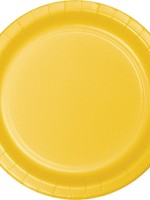 SCHOOL BUS YELLOW LUCHEON PLATE