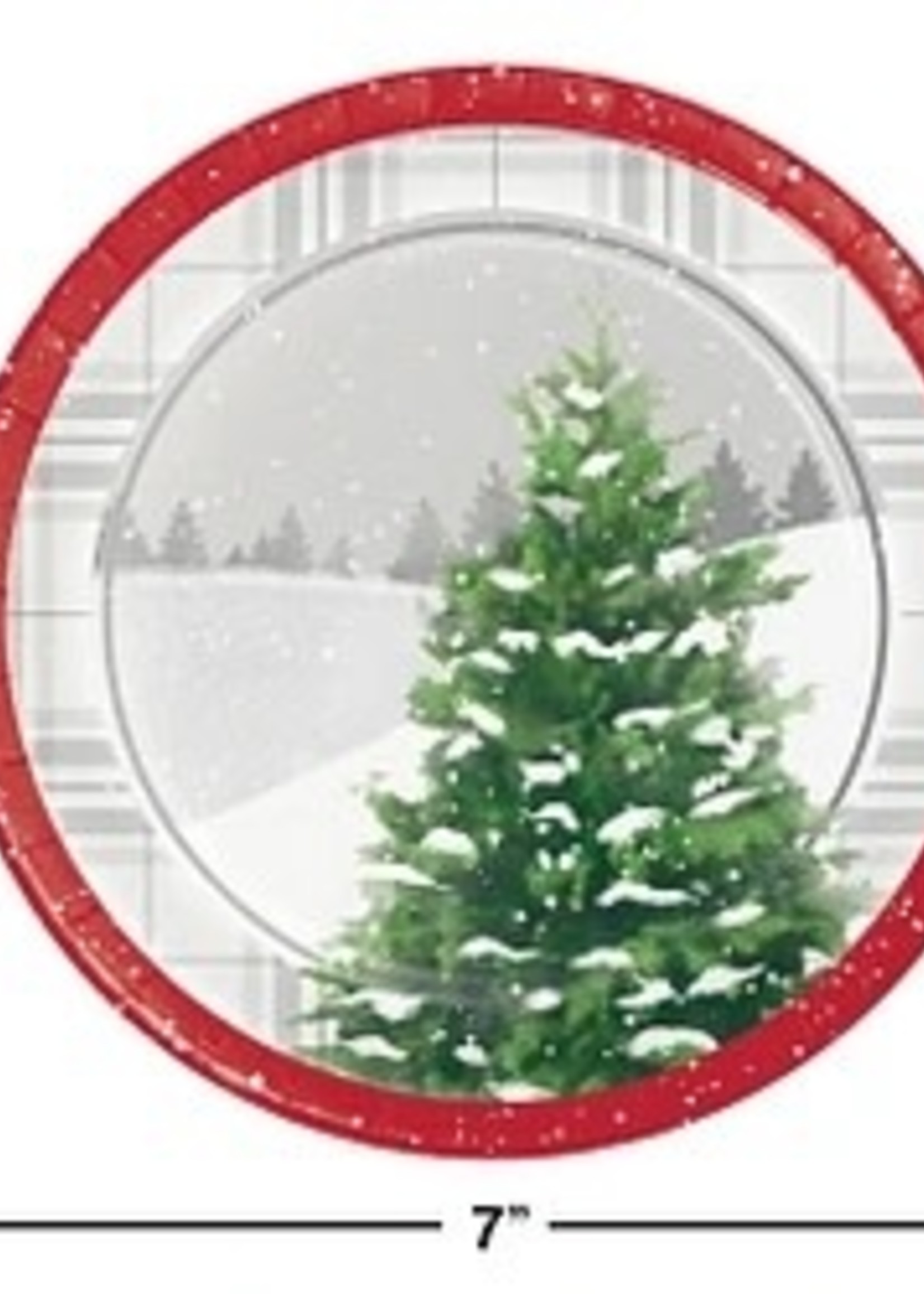 WINTER TREE Dessert Plate  8CT