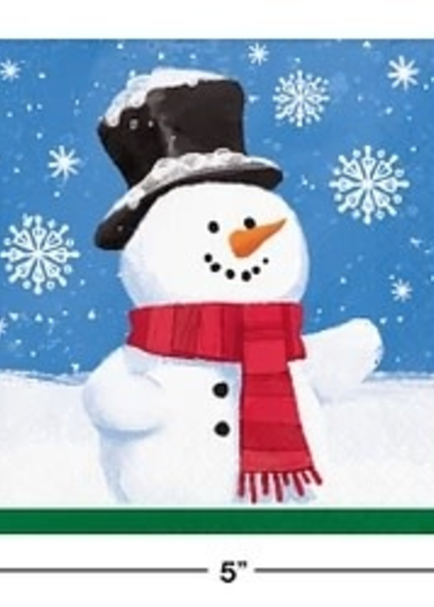 Smiling Snowmen Beverage Napkin