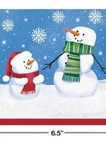 Smiling Snowmen Luncheon Napkin