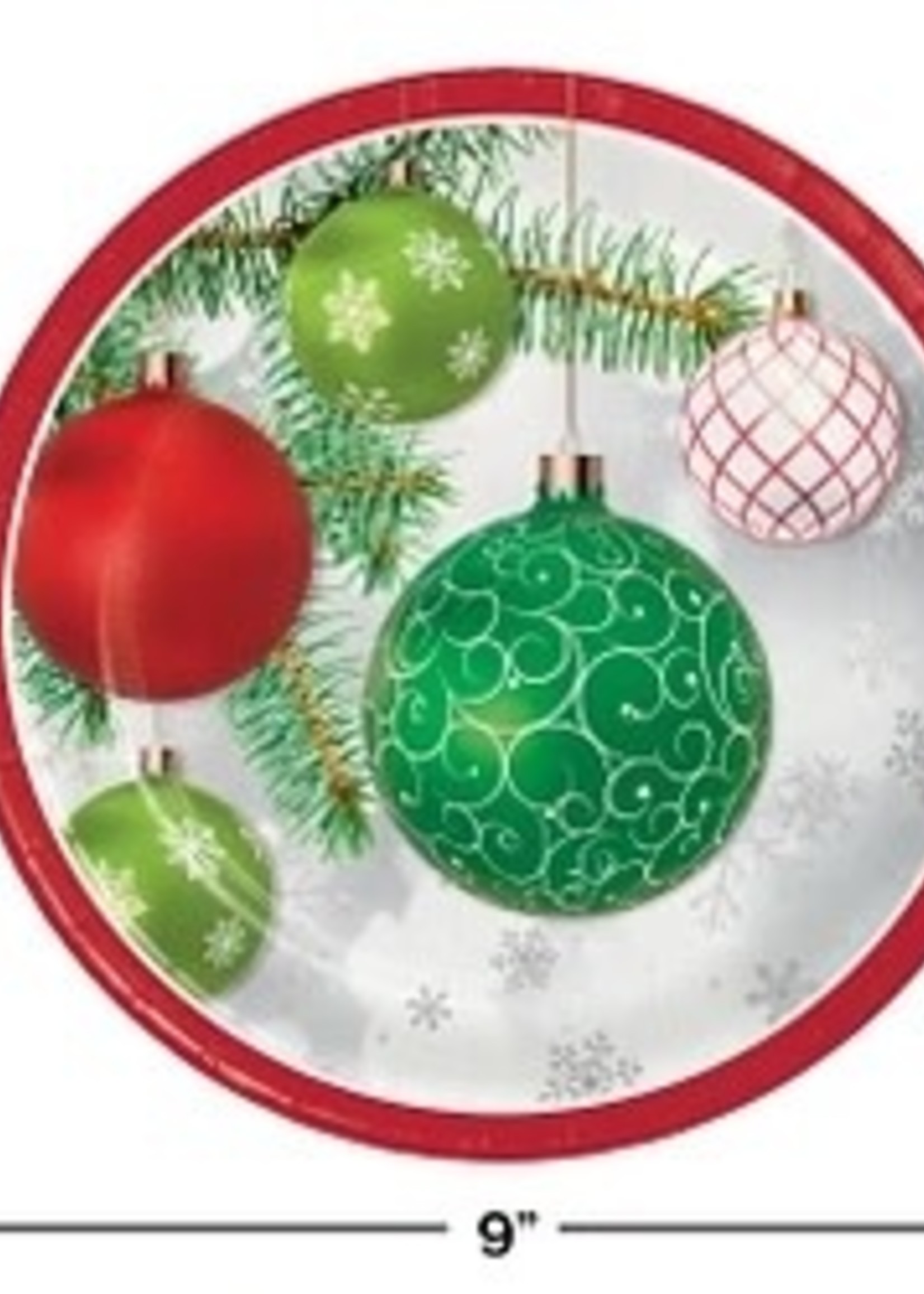 UPSCALE ORNAMENT LUCHEON PLATE 9IN 8CT