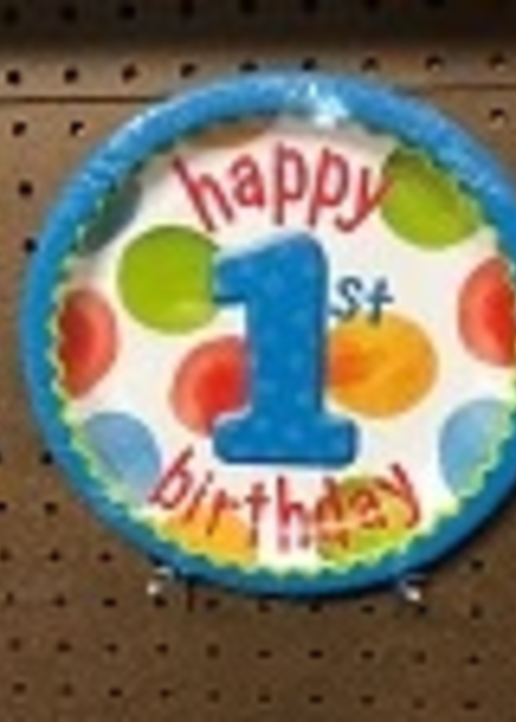 Big 1 Dots Boy Dinner Plate