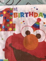 ELMO  TURNS 1 LUNCH  NAPKIN
