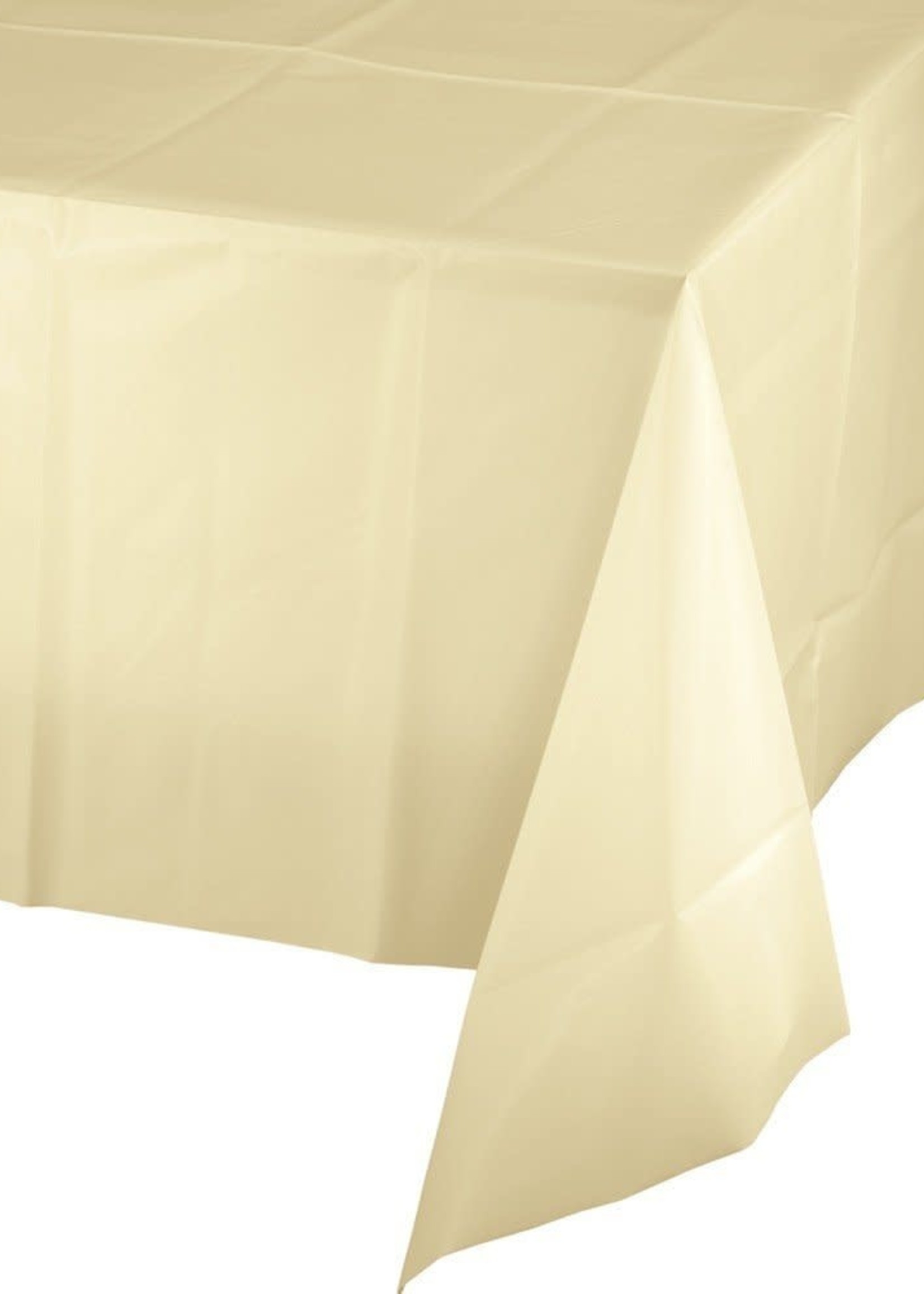 IVORY PLASTIC TABLE COVER