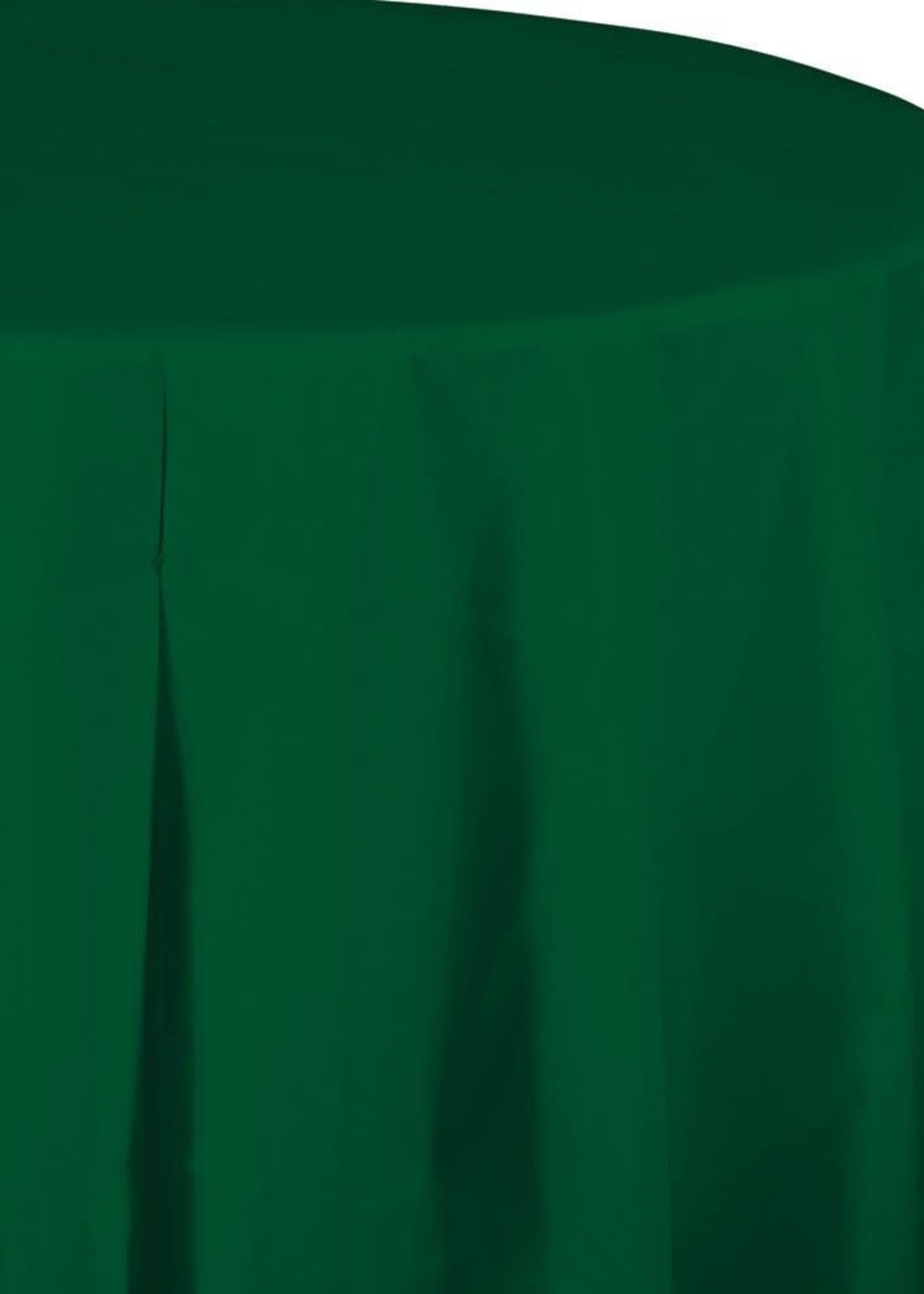 HUNTER GREEN ROUND  PLASTIC TABLE COVER