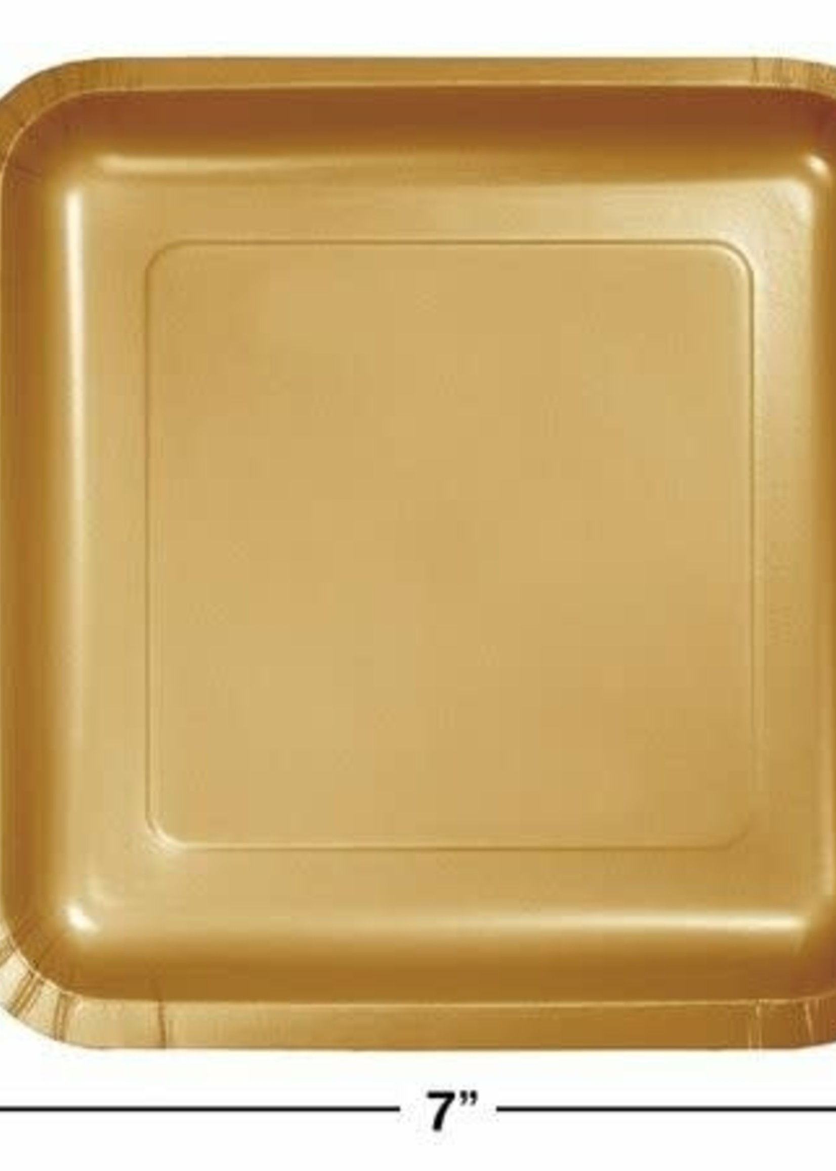 Glittering Gold SQUARE 7IN PLATE