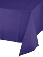 PURPLE SQUARE PLASTIC TABLE COVER