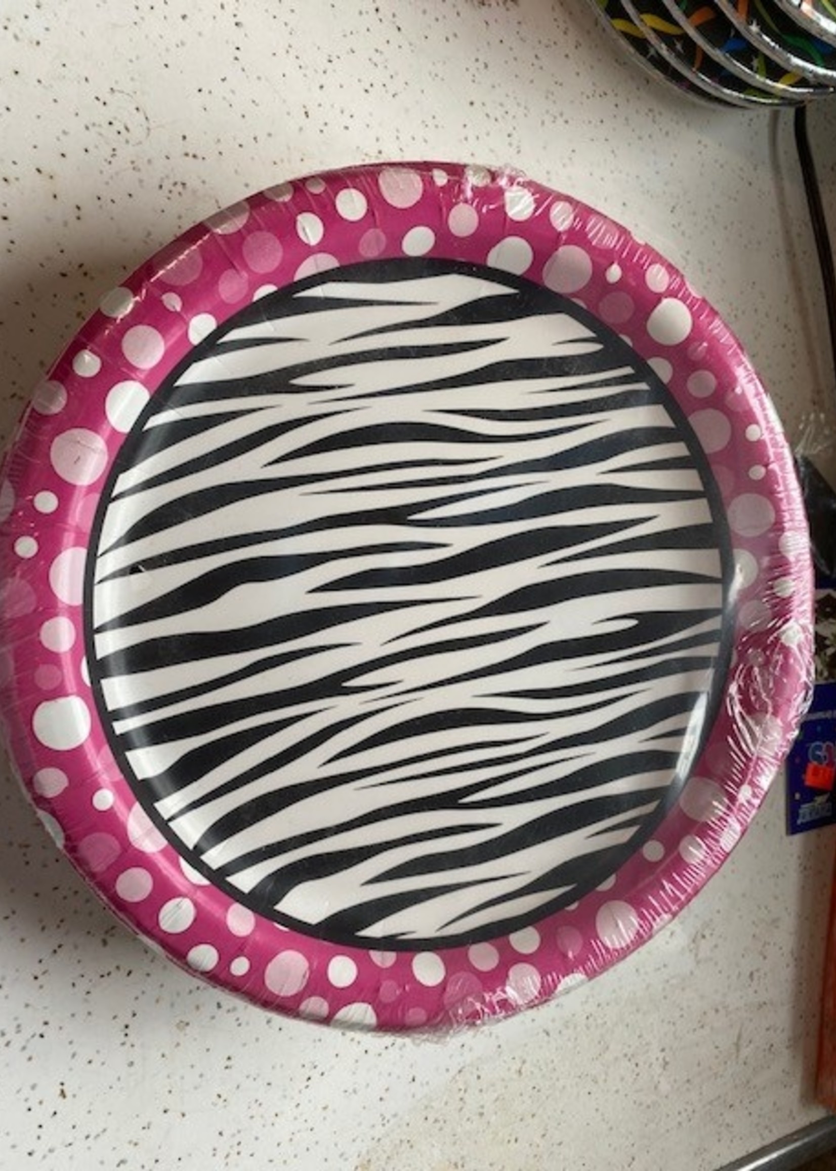 PINK ZEBRA PLATE