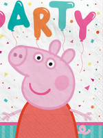 Peppa Pig Confetti Party Beverage Napkins, 5in, 16ct