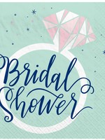 Mint Bridal Shower Beverage Napkins