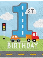 On the Road 1st Birthday Luncheon Napkins