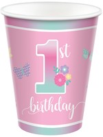 Butterfly Garden 1st Birthday 9 oz Paper Cups