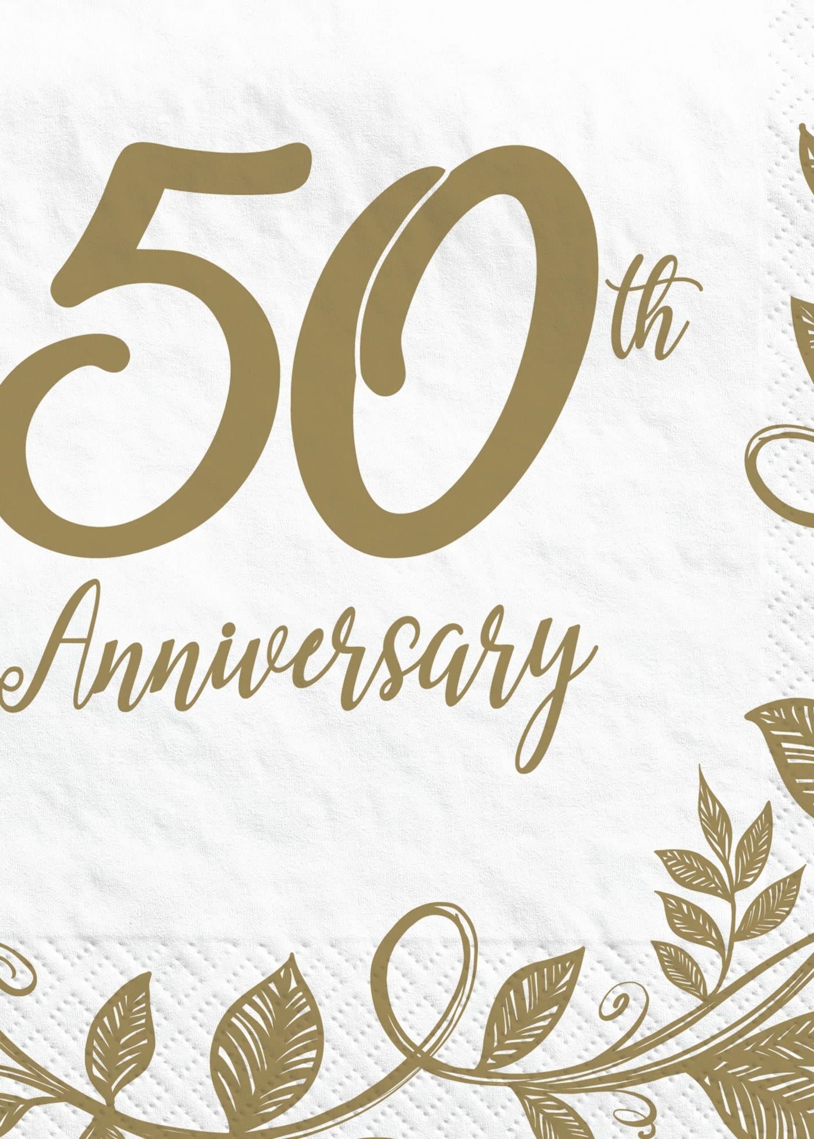 Happy 50th Anniversary Luncheon Napkins
