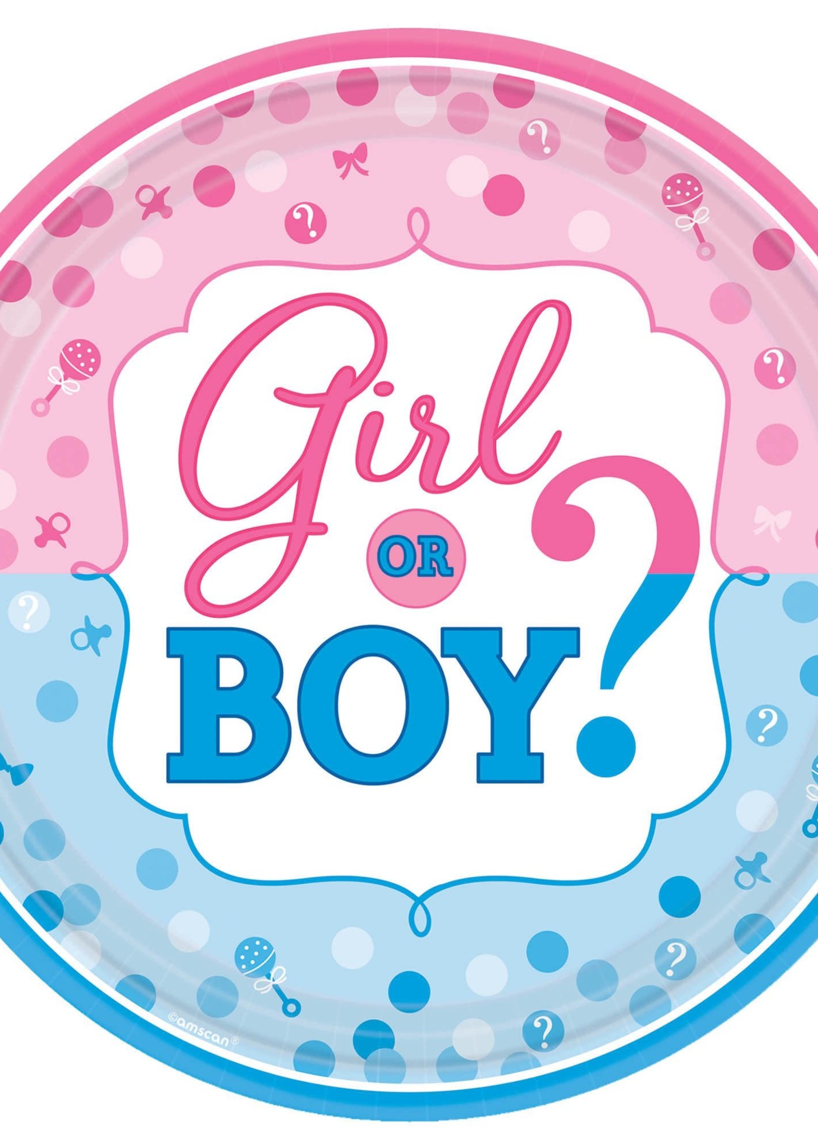 Girl or Boy? Round Plates, 10 1/2"