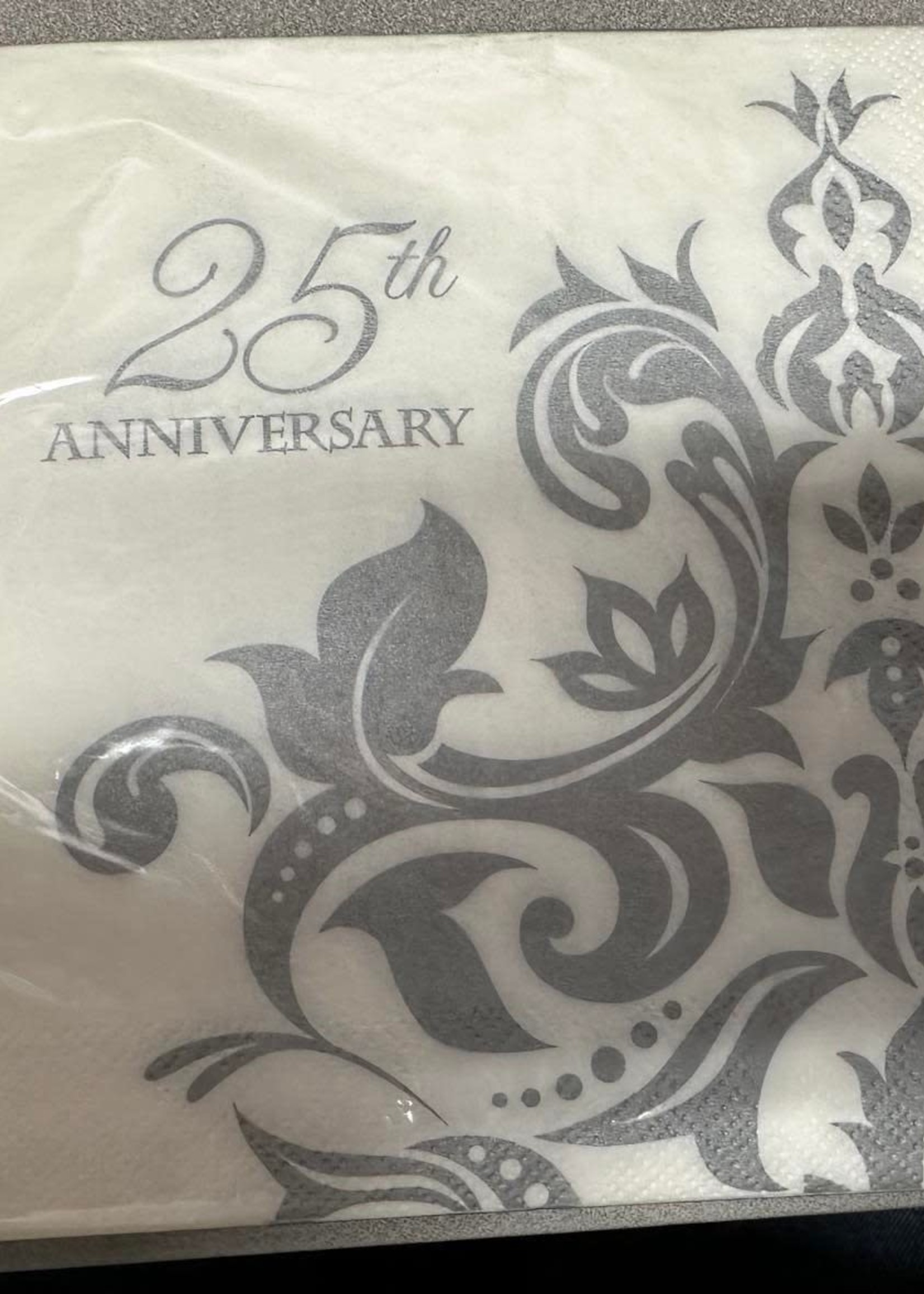 25TH anniversary Luncheon Napkin 36ct