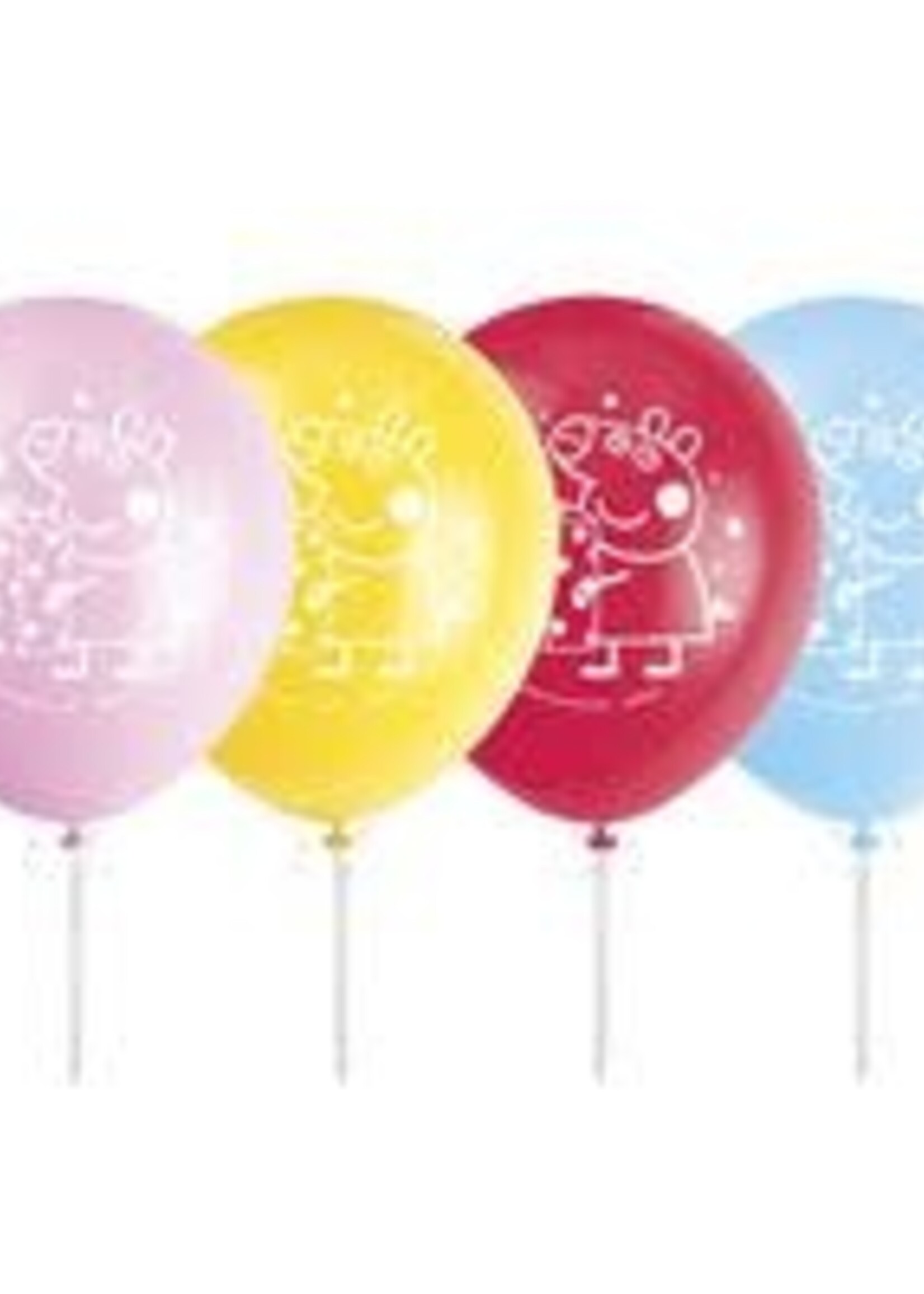 Peppa Pig 12 Latex Balloons  8ct" W/Helium