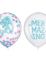 Shimmering Mermaids Latex Confetti Balloon R7 HELIUM