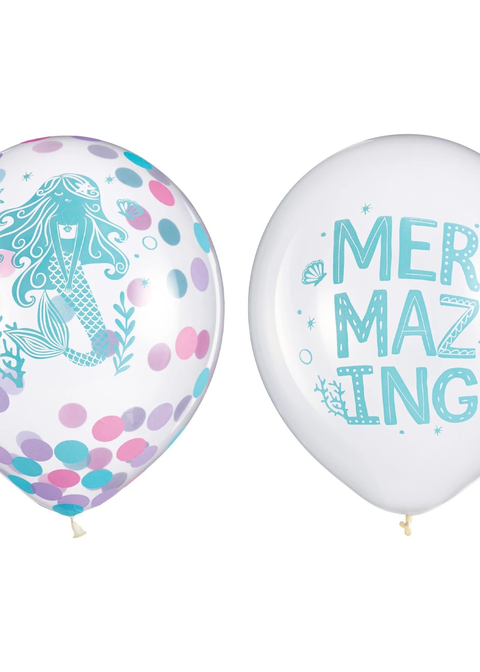 Shimmering Mermaids Latex Confetti Balloon R7 HELIUM