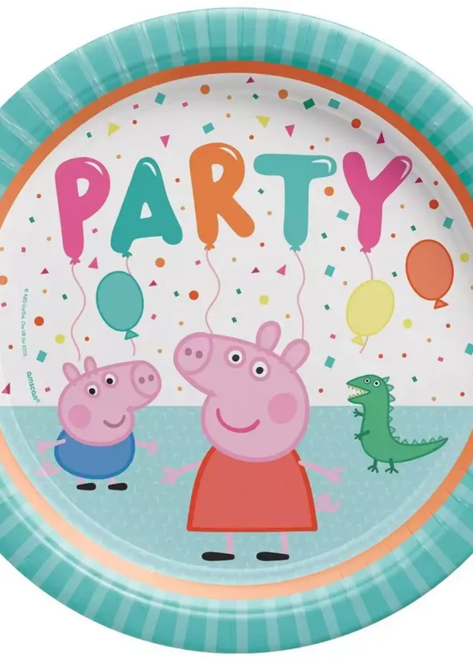 Peppa Pig Confetti Party Lunch Plates, 9in, 8ct