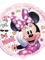Disney Iconic Minnie Mouse Round Foil Balloon 18  W/ HELIUM