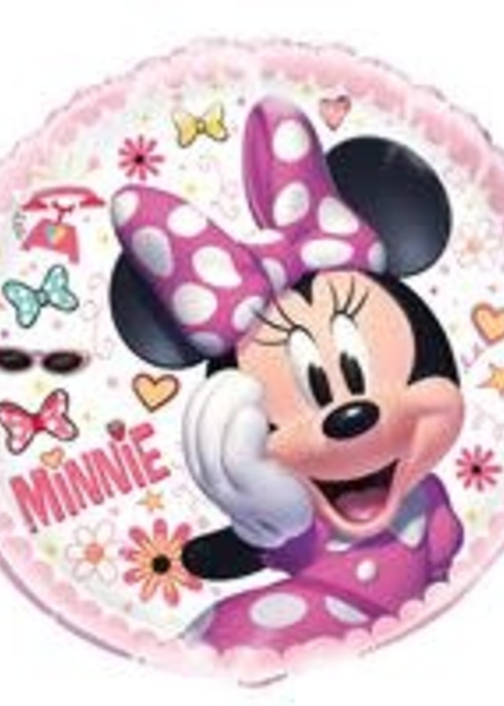 Disney Iconic Minnie Mouse Round Foil Balloon 18  W/ HELIUM