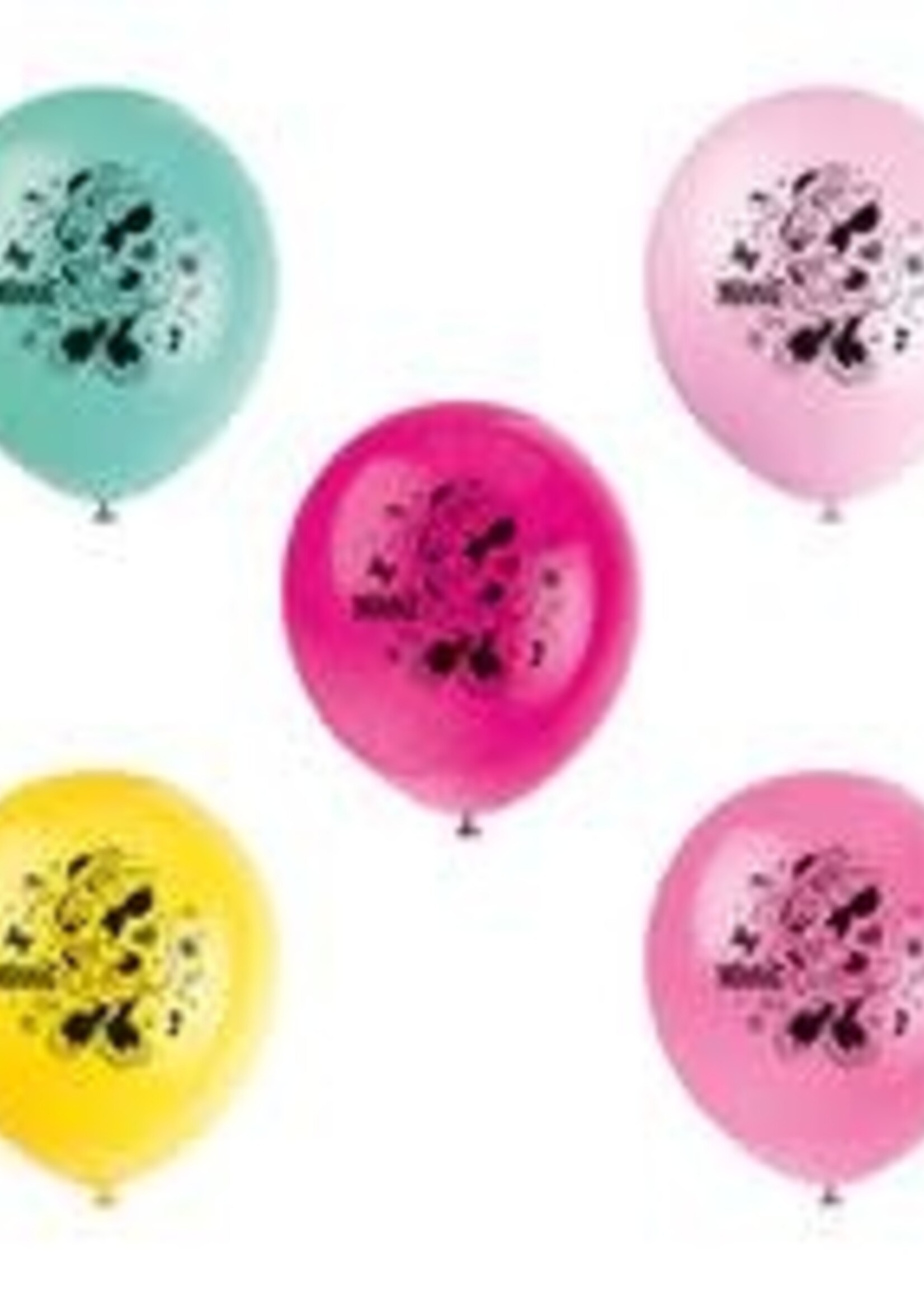 Disney Iconic Minnie Mouse 12 Latex Balloons  8ct"W/ HELIUM